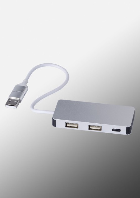 Recycelte Aluminium USB Hub