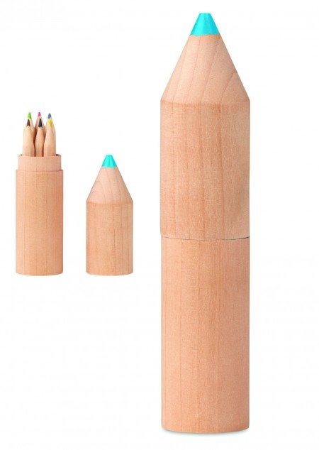 Holzbox mit 6 Stiften