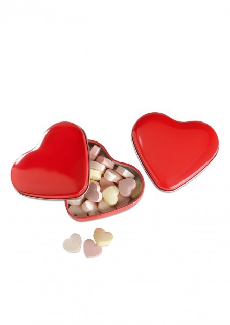 Herzdose mit Herz-Bonbons