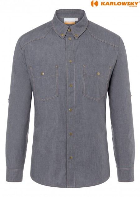Button-Down Kochhemd Jeans-Style