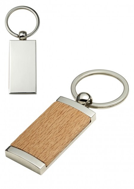 Schlüsselanhänger aus Metall & Holz